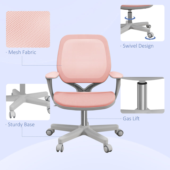 44-56cm Mesh Back Office Chair - Pink