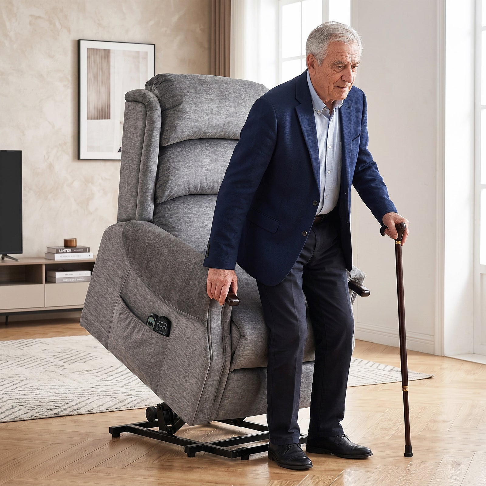 Power Lift Recliner with Vibration Massage and Heat, Lift Chair for Ta