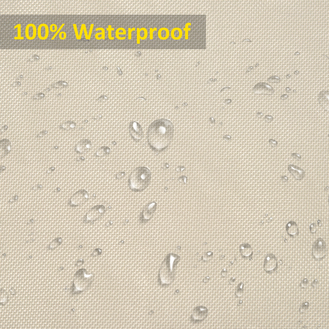 MCL 600D Oxford Cloth Garden Furniture Cover Waterproof, 3 Seater Sofa Protector for Patio, Outdoor, Beige, 218 x 111 x 63-101 cm