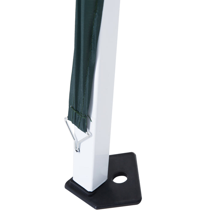 MCL 3 M x 3 M Base/ 2.5 M x 2.5 M Top Pop Up Gazebo with Carry Bag, Height Adjustable Slant Leg Party Tent Instant Event Shelter for Garden, Patio, Green