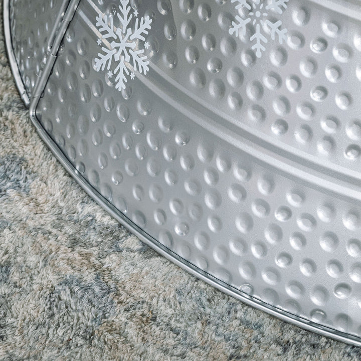 66cm Hammered Steel Christmas Tree Base Collar