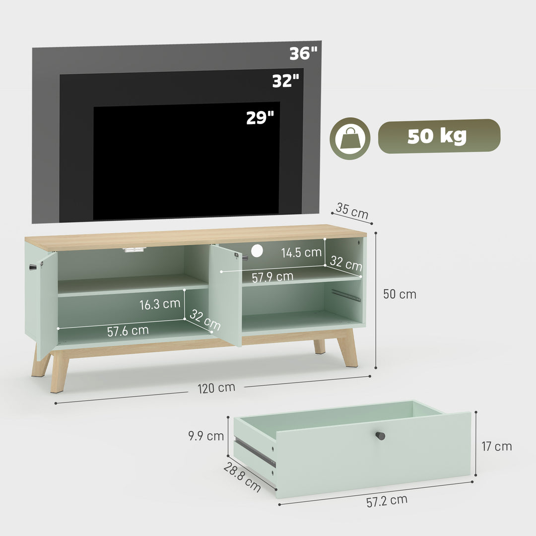 TV Stand Cabinet for Television up to 36 Inch, Modern TV Unit with 2 D