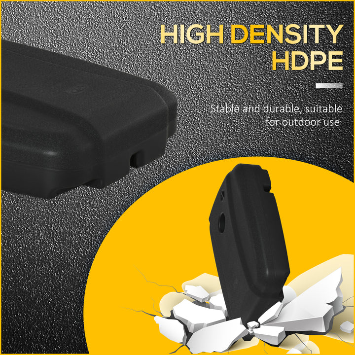 Parasol Base, Water and Sand Filled, Up to 100kg, Portable Umbrella Stand Weights for Cantilever Banana Parasol with Wheels, Black