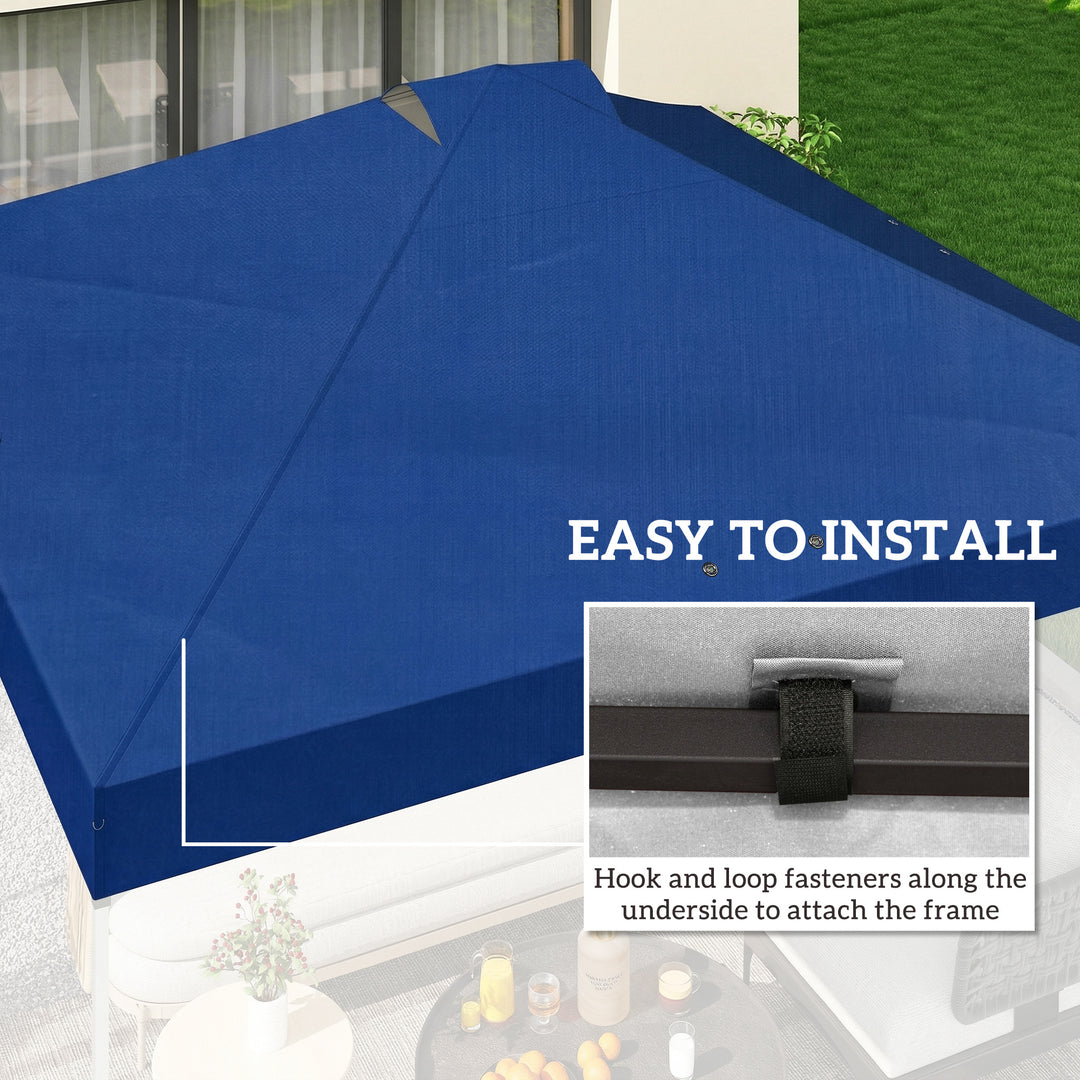 Gazebo Roof Replacement UV50+ Waterproof Pop Up Canopy Cover with 8 Dr