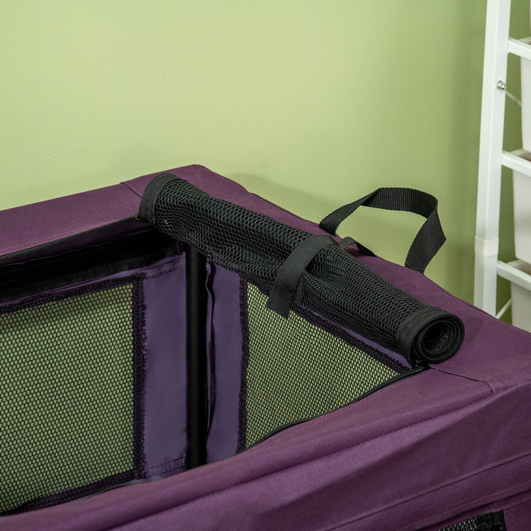 80cm Pet Carrier, with Cushion, for Small and Medium Dogs - Purple