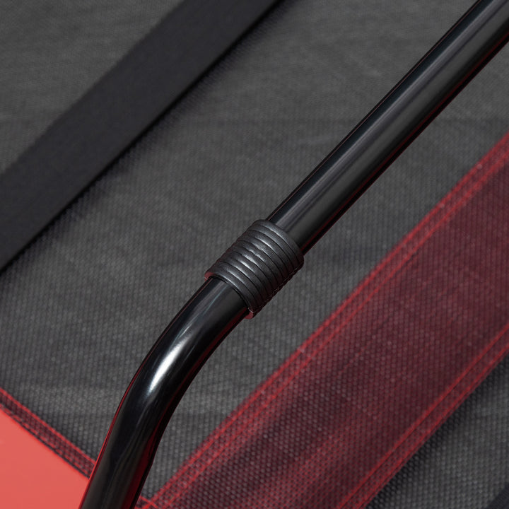 MCL Raised Dog Bed Cooling Elevated Pet Cot with Breathable Mesh for Indoor Outdoor Use Red, XX Large, 122 x 92 x 23cm