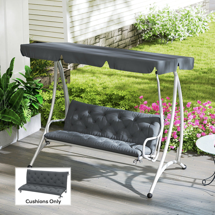 3 Seater Bench Pad, Garden Swing Chair Cushion with Back