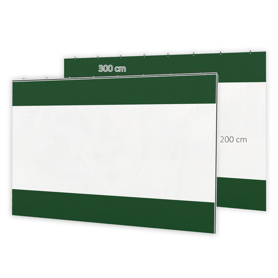 Set of Two 3 x 2m Replacement Pergola Panels - Green