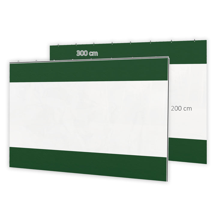 Set of Two 3 x 2m Replacement Pergola Panels - Green