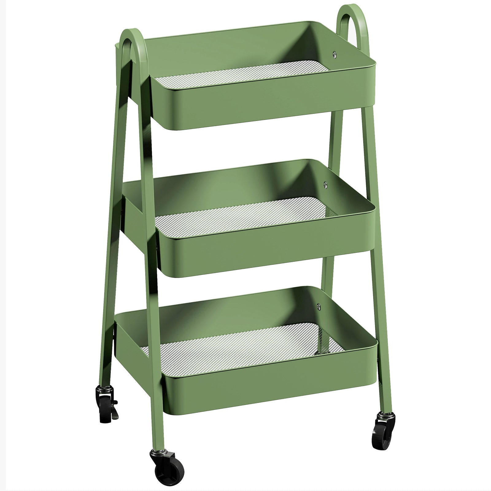 Three-Tier Storage Trolley - Green