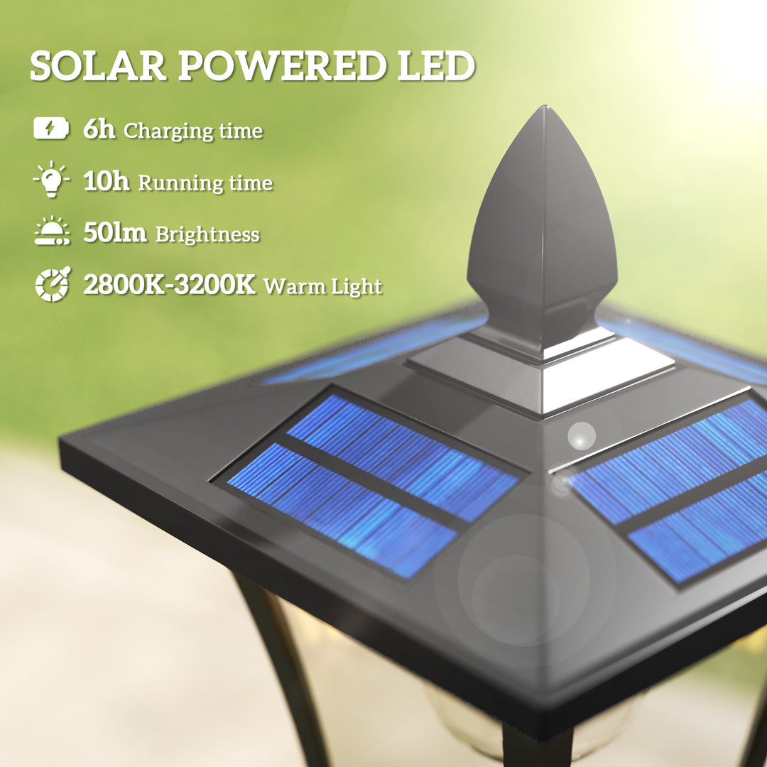 Garden Solar Lamp Post Light, Waterproof LED Solar Light Post with Pla