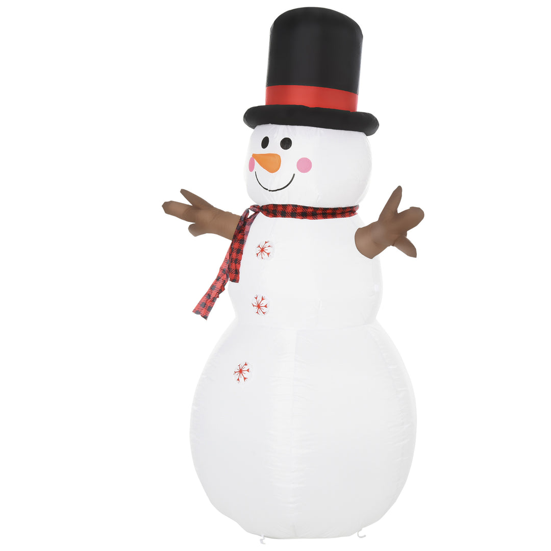 MCL 6ft Giant Inflatable Snowman Christmas Decoration w/ LED Lights Accessories Cute Family Fun Seasonal Outdoor Indoor