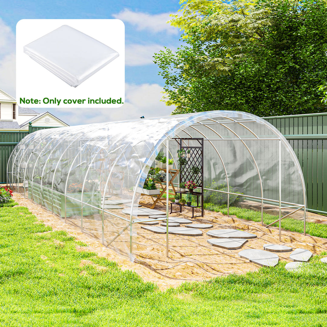 6 X 10m Heavy Duty (150um/6mil) Polyethylene Greenhouse Cover Replacem