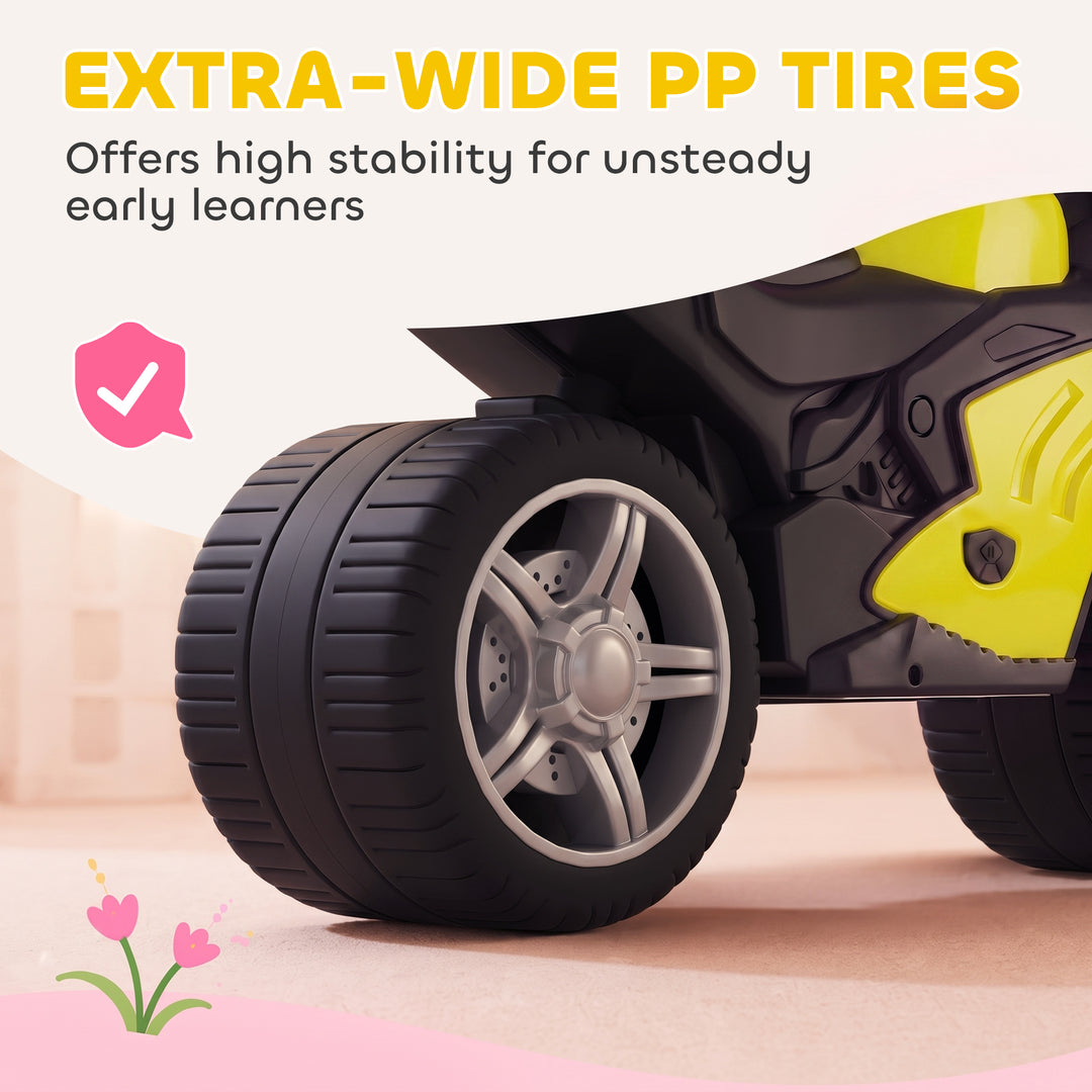 Balance Bike with Music Extra-Wide Wheels Toddler Bike for Boys Girls 