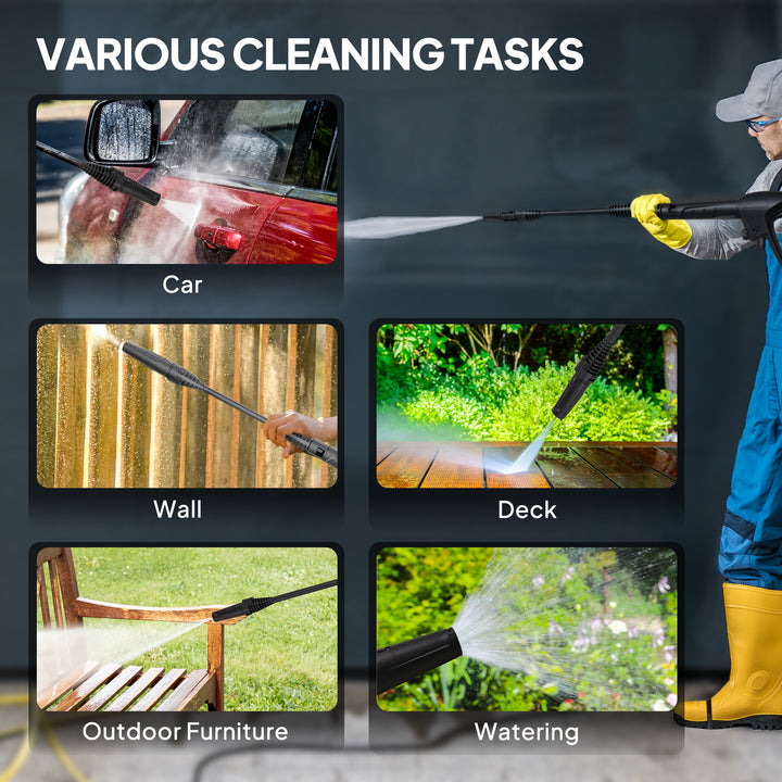 MCL 150-Bar Pressure Washer, with Accessories - Red/Black