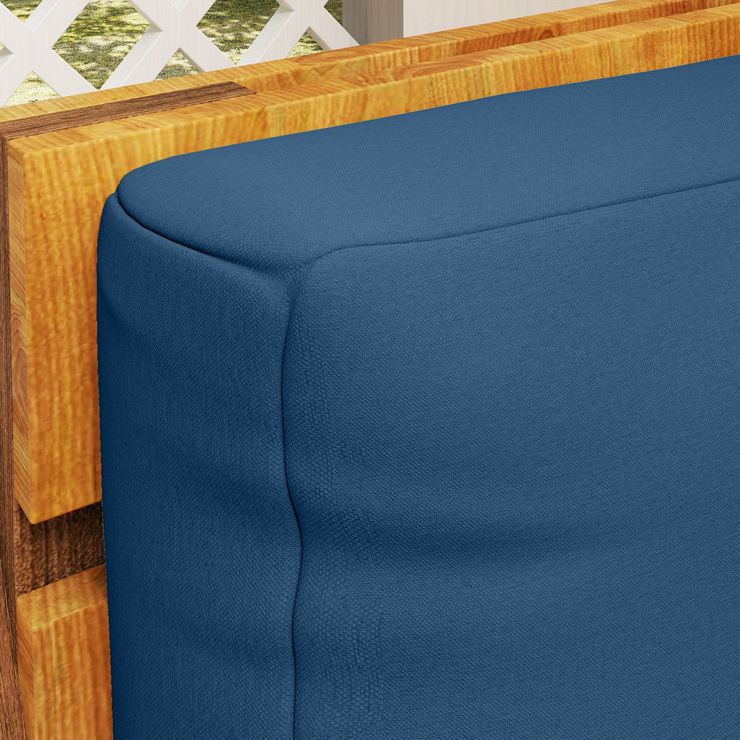Two Piece Seat Pallet and Back Cushions - Navy Blue