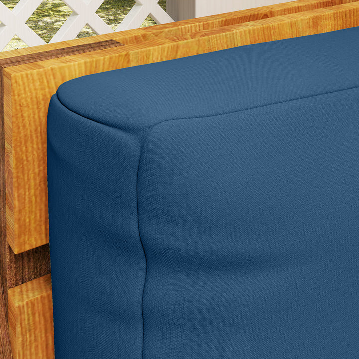 Two Piece Seat Pallet and Back Cushions - Navy Blue