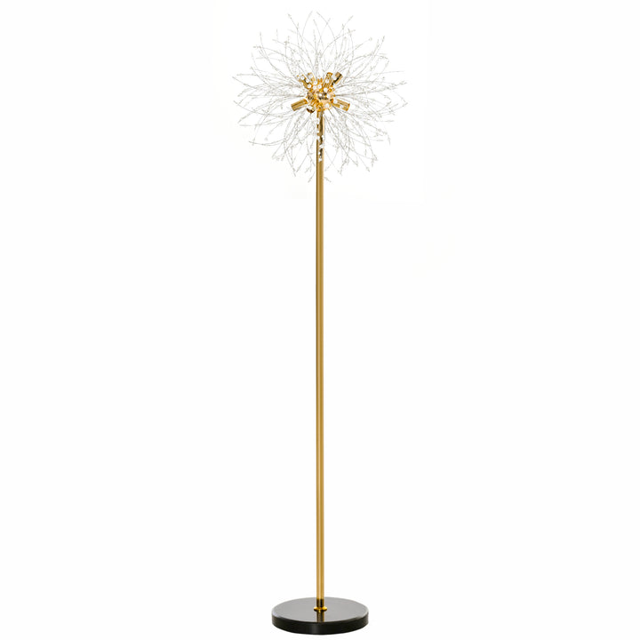 HOMCOM Modern Floor Lamp, Tall Standing Lamp with Dandelion-like Lampshade for Living Room | Aosom UK