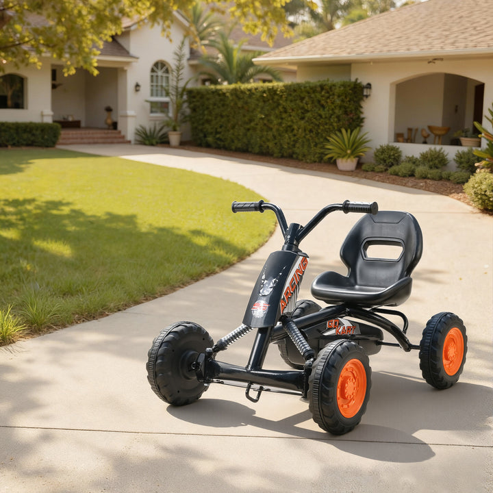 Kids Pedal Go Kart with Steel Frame, Sporty Design, for Ages 2-5 Years