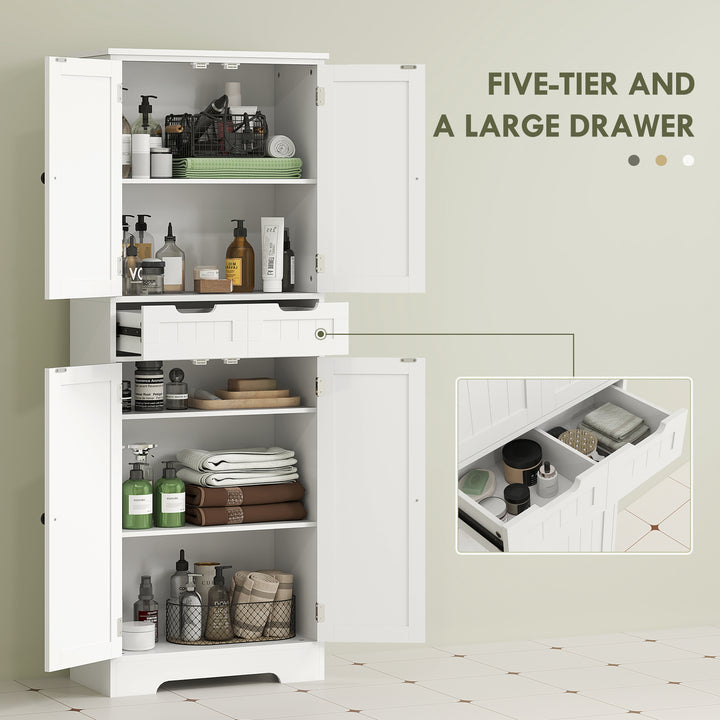 Tall Bathroom Cabinet, Freestanding Bathroom Storage Cabinet with Draw