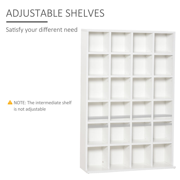 MCL CD Storage Unit with Adjustable Shelves, 89 x 130.5 cm, White