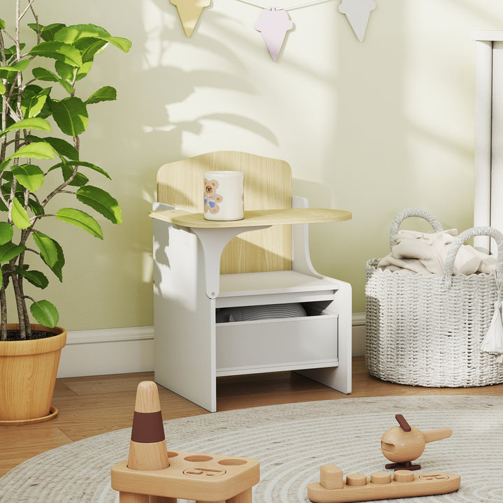 Kids Table and Chair Set, Children Desk and Chair with Storage Bins for Playing, Reading, Painting, for Ages 3-5