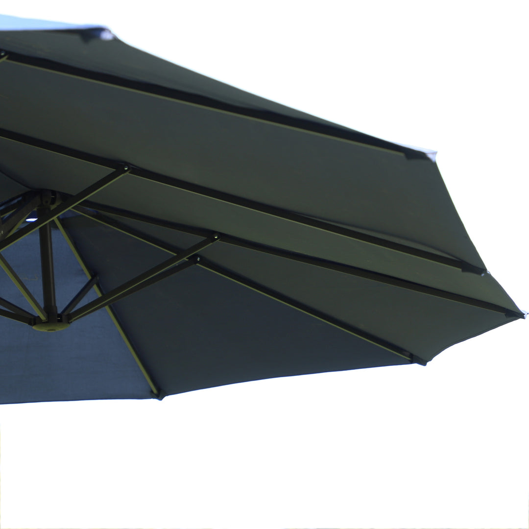Double-side Umbrella Parasol, Φ2.7x4.6Wx2.4H m-Blue