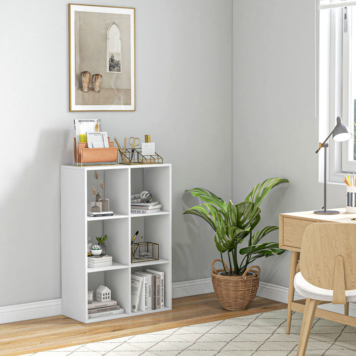 6-Cube Bookshelf - White