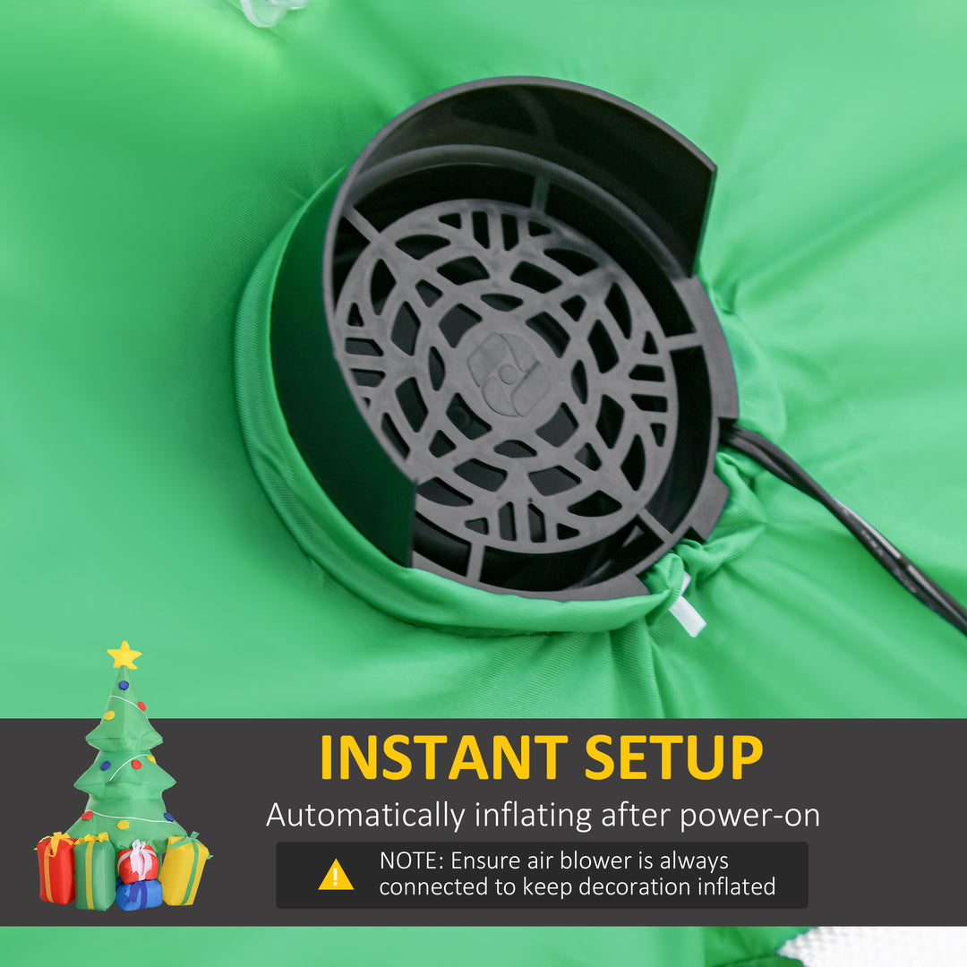 MCL 5ft Inflatable Christmas Tree Xmas Air Blown Holiday Decoration LED Lawn Yard Outdoor Ornaments