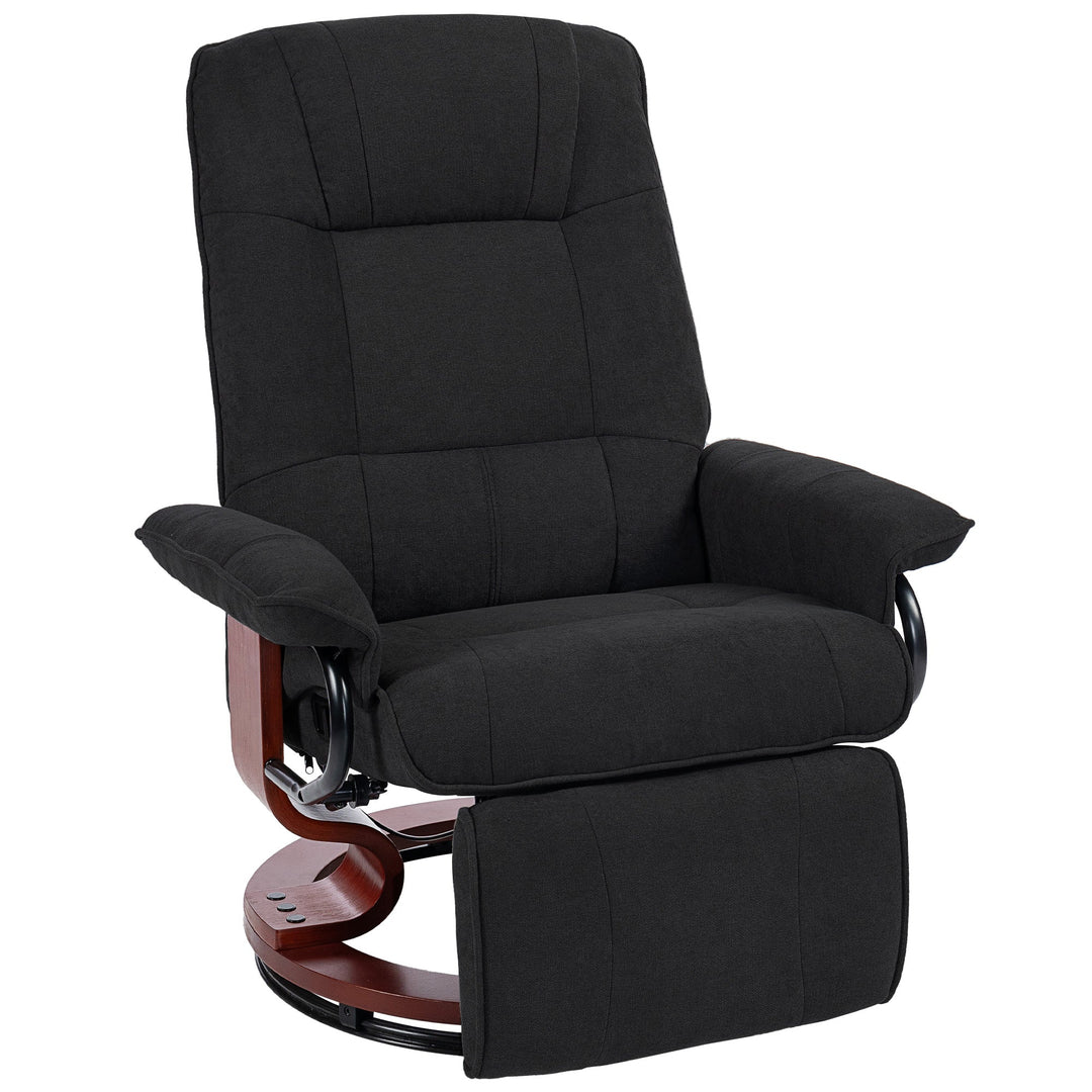 HOMCOM Reclining Swivel Chair, with Footrest