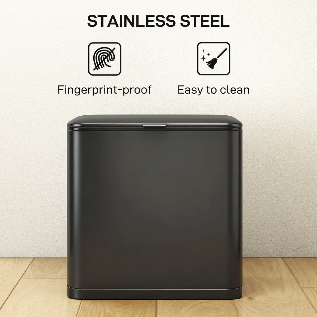 MCL 8L Hanging Kitchen Bin, Rubbish bin with Lid and Removable Inner Bucket for Kitchen Cabinet Door, Under Sink, Office