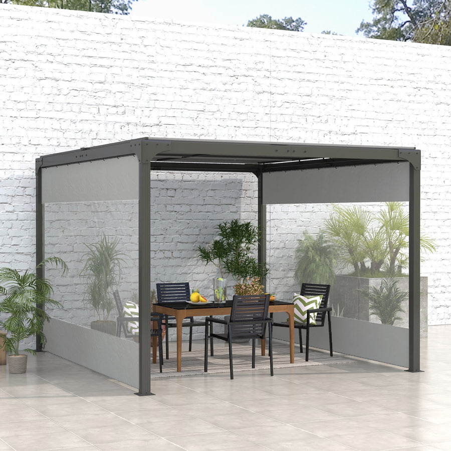 Set of Two 3 x 2m Replacement Pergola Panels - Grey