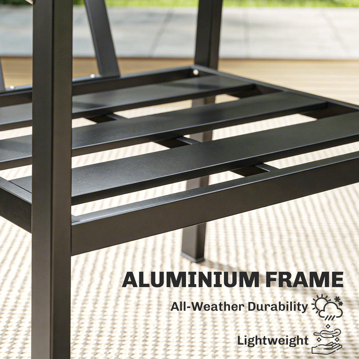 Aluminium Garden Furniture Set, 4 Seater Outdoor Patio Furniture with 