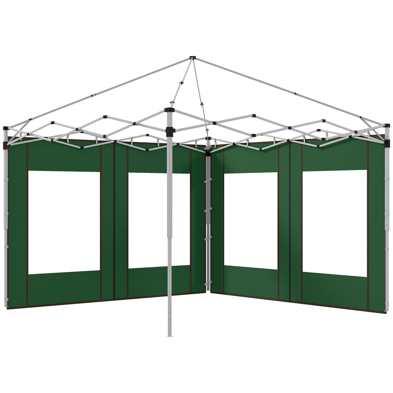 Set of Two 295cm Replacement Canopy Walls - Green