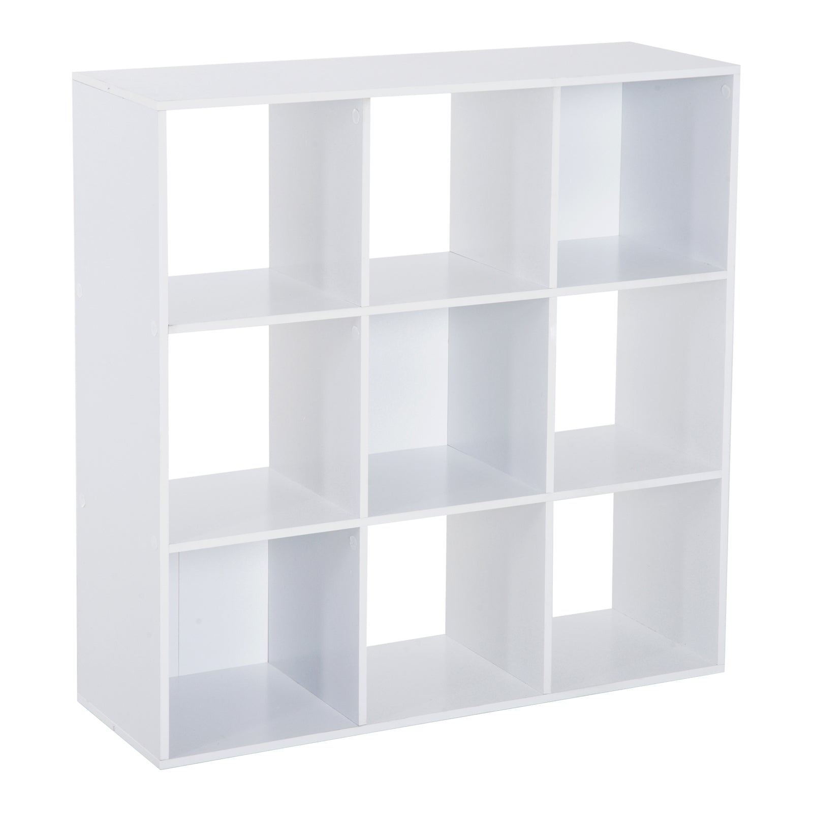 Nine-Cube Storage Shelf - White