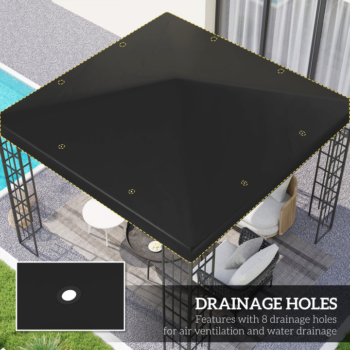 3 x 3(m) Gazebo Frame Replacement - Black