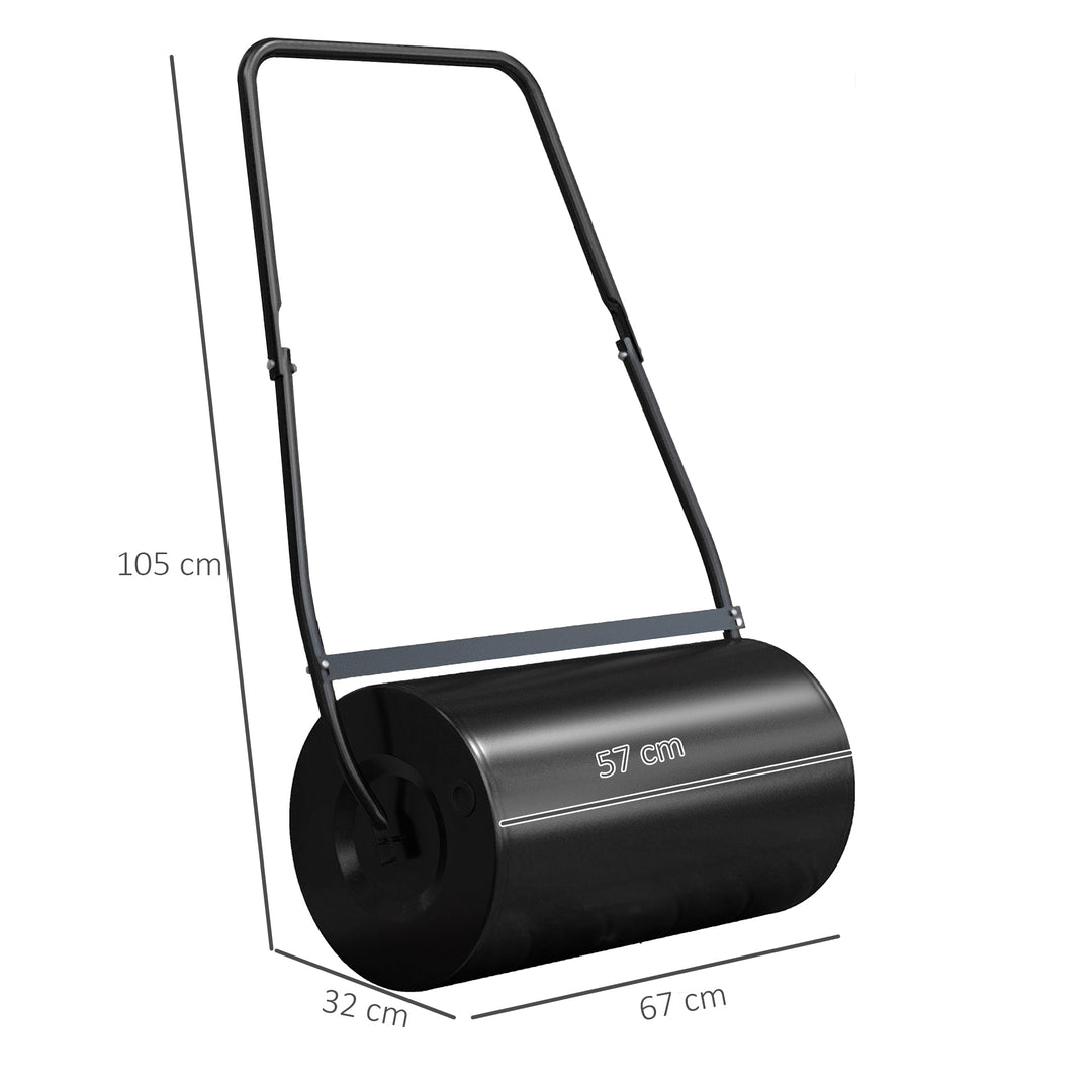 MCL Heavy Duty Garden Lawn Roller Push Tow Water Sand Filled 46L Equipment Manual Push Rolling Drum