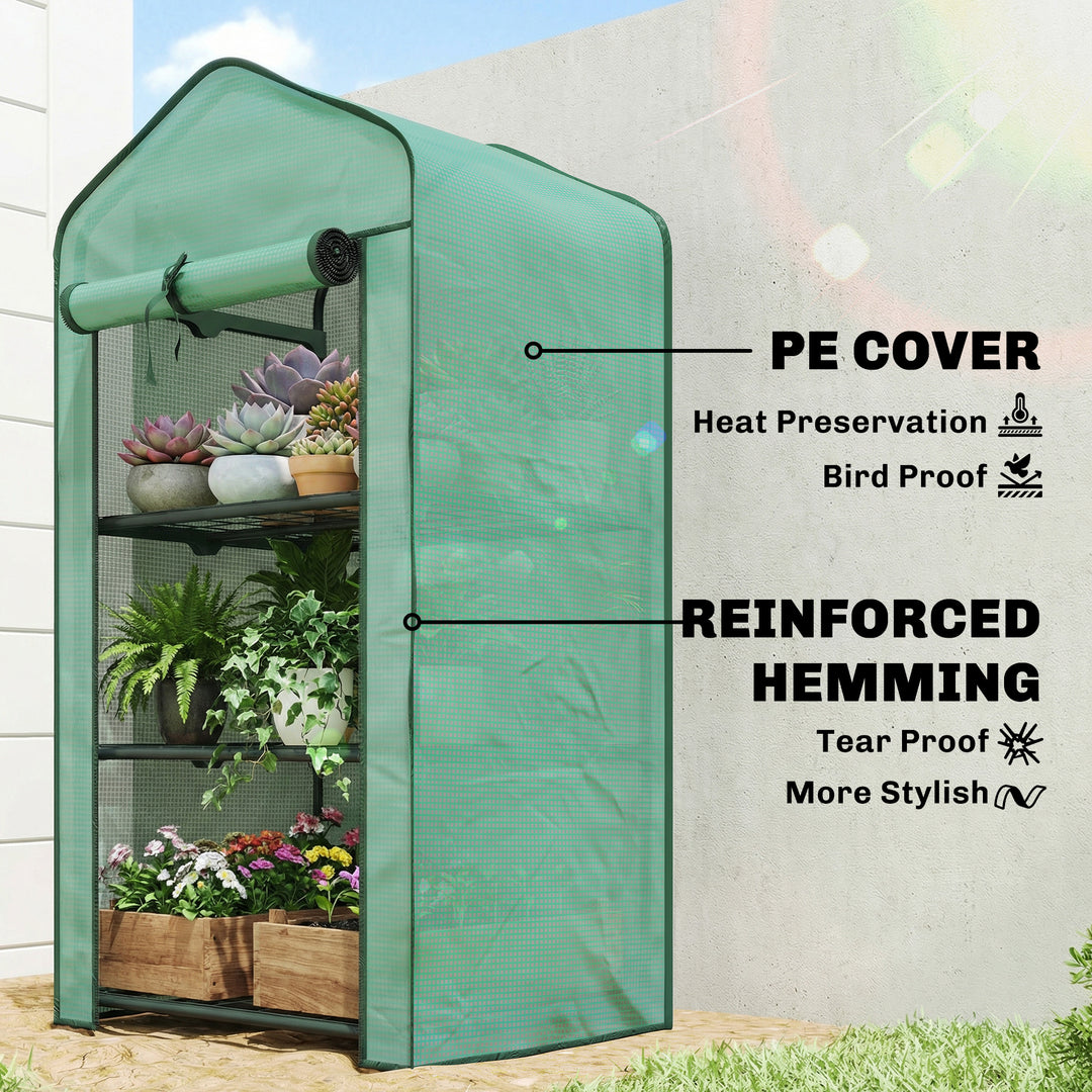 Three-Tier Mini Greenhouse - Green