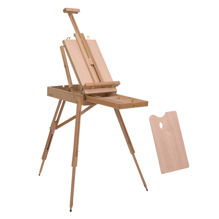 HOMCOM Wooden Art Easel Tripod Sketch Artist Painters Craft Portable Folding Drawing Board Lightweight - Natural Wood | Aosom UK