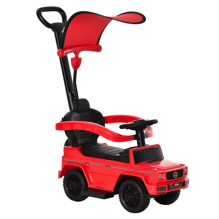 Mercedes G350 Licensed 3 in 1 Toddler Push Car with Canopy, Red