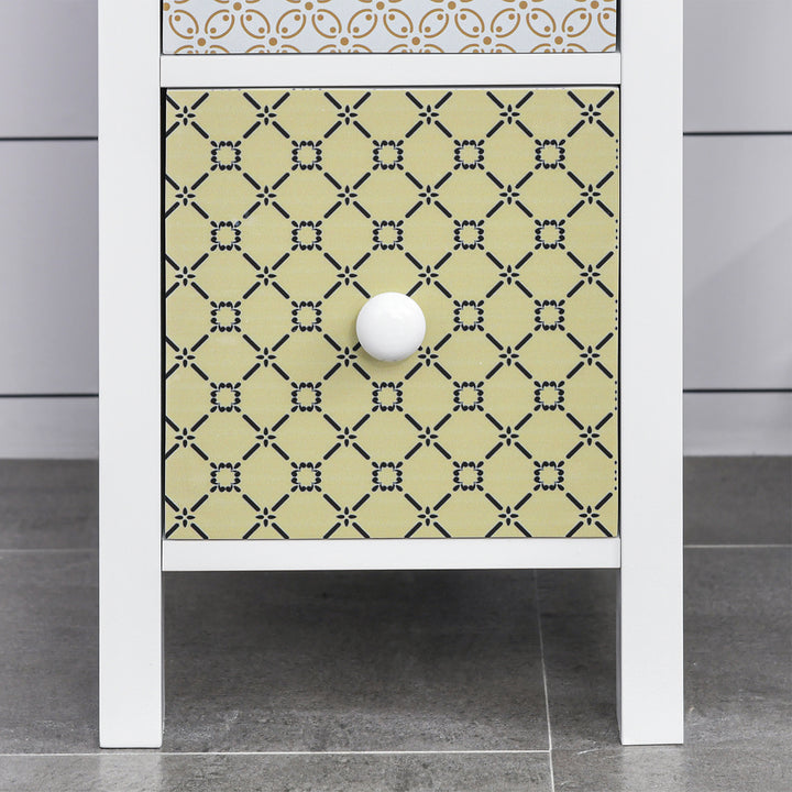 Chest of Drawers, 4 Drawer Dresser, Storage Organizer Toilet Tissue Cabinet for Bedroom, Bathroom