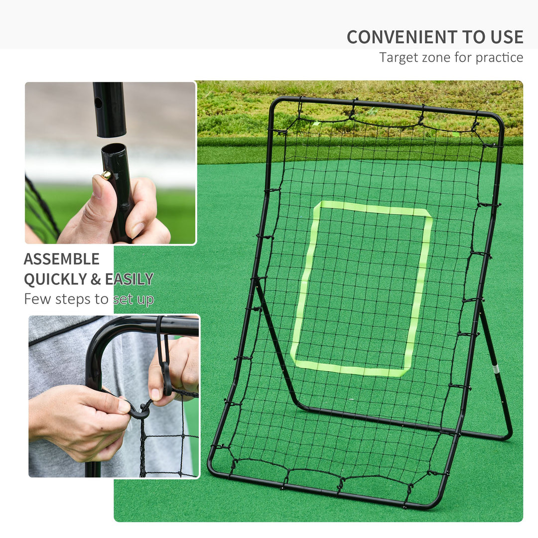 HOMCOM Rebounder Net Playback Soccer Football Game Spot Target Ball Rebounders Training Equipment Play Teaching | Aosom UK