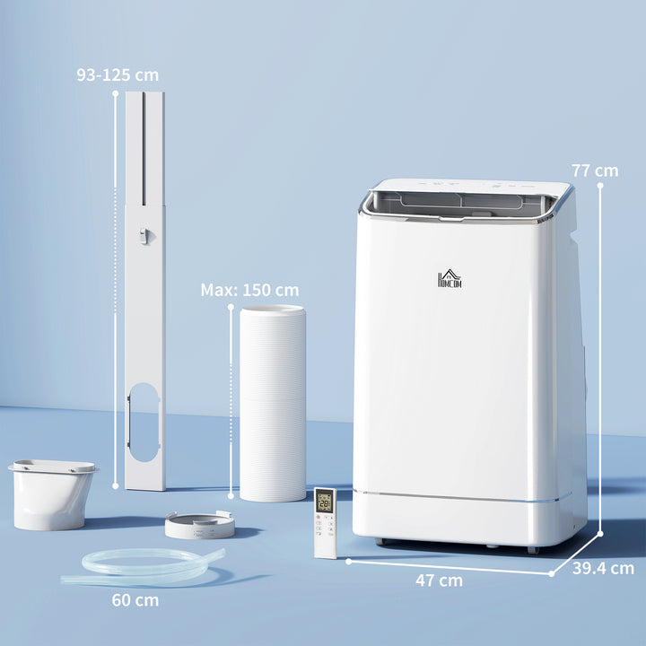 14000 BTU Mobile Air Conditioner, Smart Home WiFi Compatible, with Heater, Cooler, Dehumidifier, Fan, 24H Timer