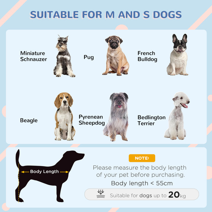 Dog House Outdoor Elevated Dog Bed with Removable Cover, Mesh Windows, Storage Bag, for S and M-Sized Dogs