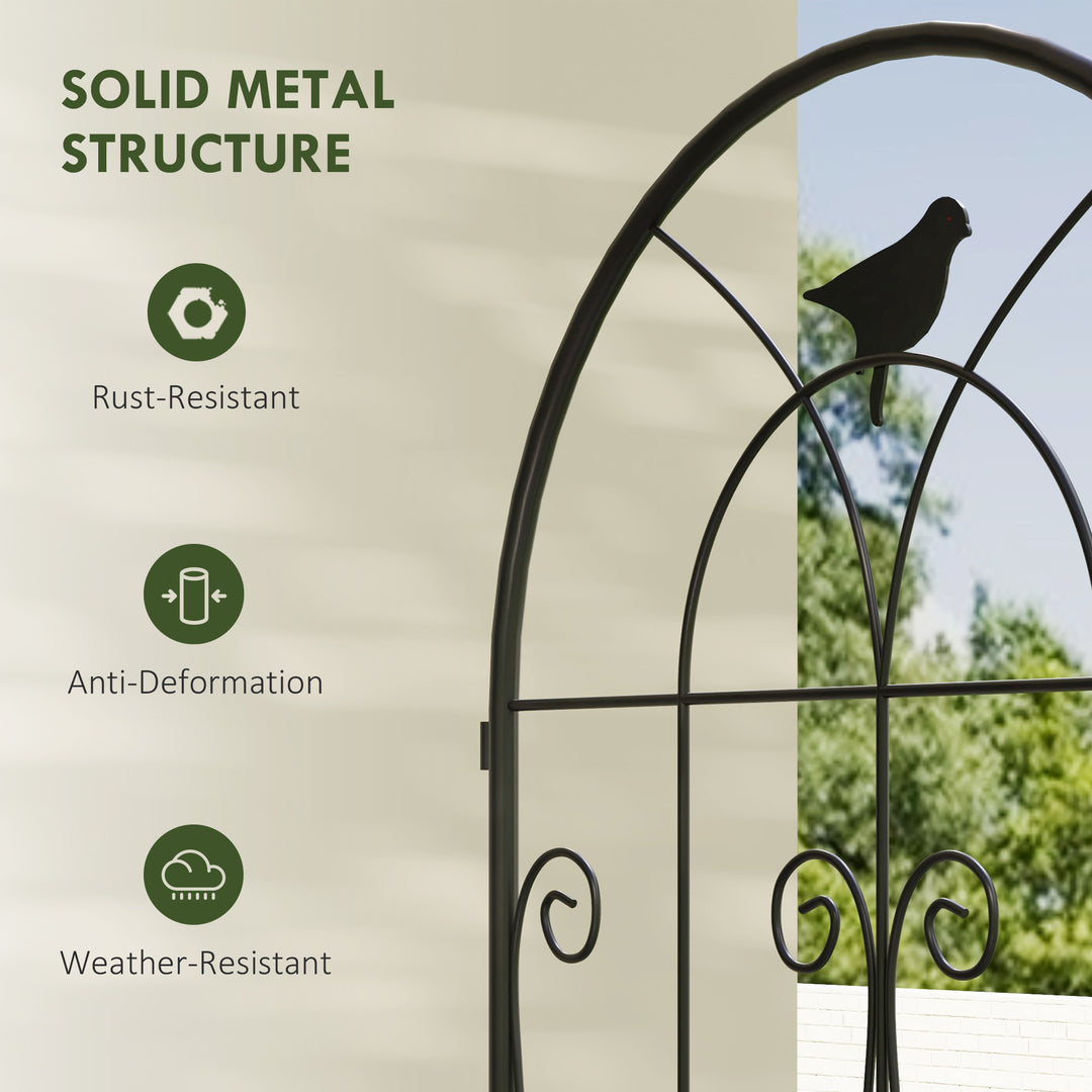 Set of 2 Garden Trellis, Metal Fence Panels for Climbing Outdoor Plants, Flowers, 150 x 50cm