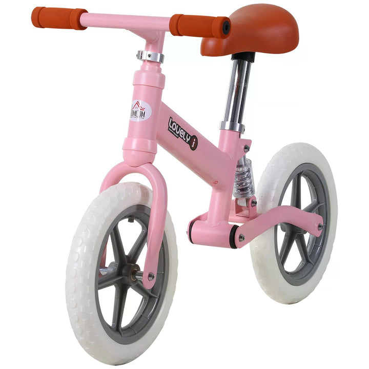 HOMCOM Balance Bike for Toddlers, No Pedal Training Bicycle for Walking Skills Development, Pink | Aosom UK