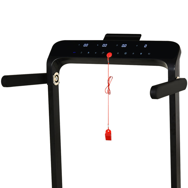 Folding Treadmill, 1.85HP Installation-Free Walking Jogging Running Machine, 12KM/H with 12 Pre-Programs and LED Display for Home Gym Office