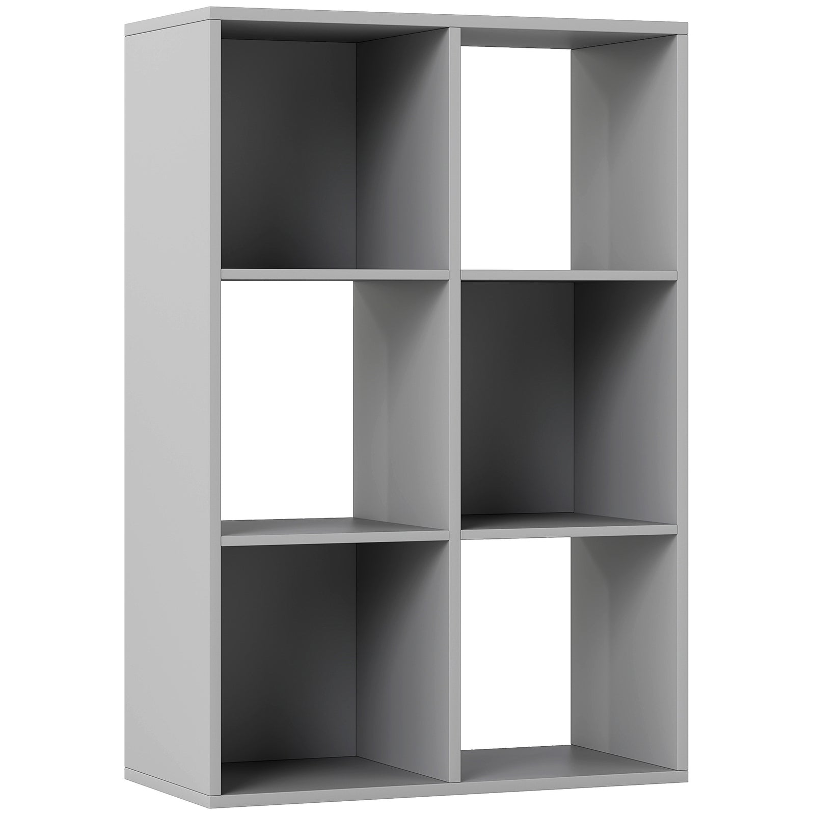 6-Cube Bookshelf - Light Grey