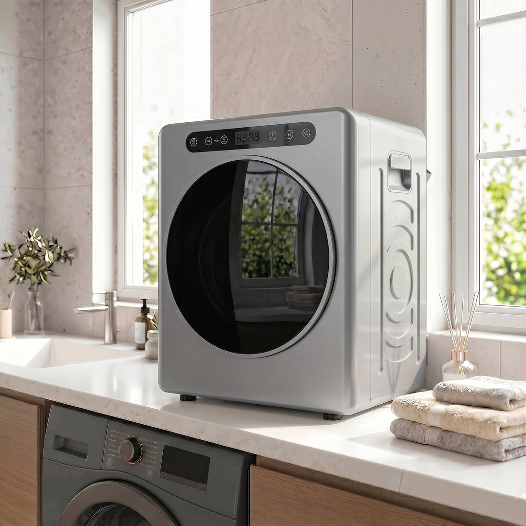5 kg Compact 40-60℃ Tumble Dryer - Silver Tone
