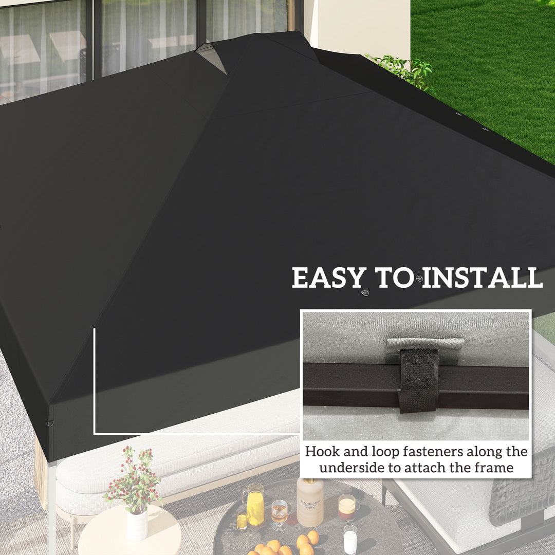 gazebo roof replacement UV50+ Waterproof Pop Up Canopy Cover with 8 Dr
